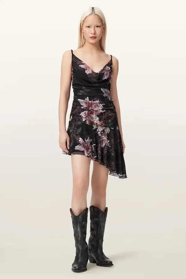 AllSaints AllSaints asimetrična haljina BEA
