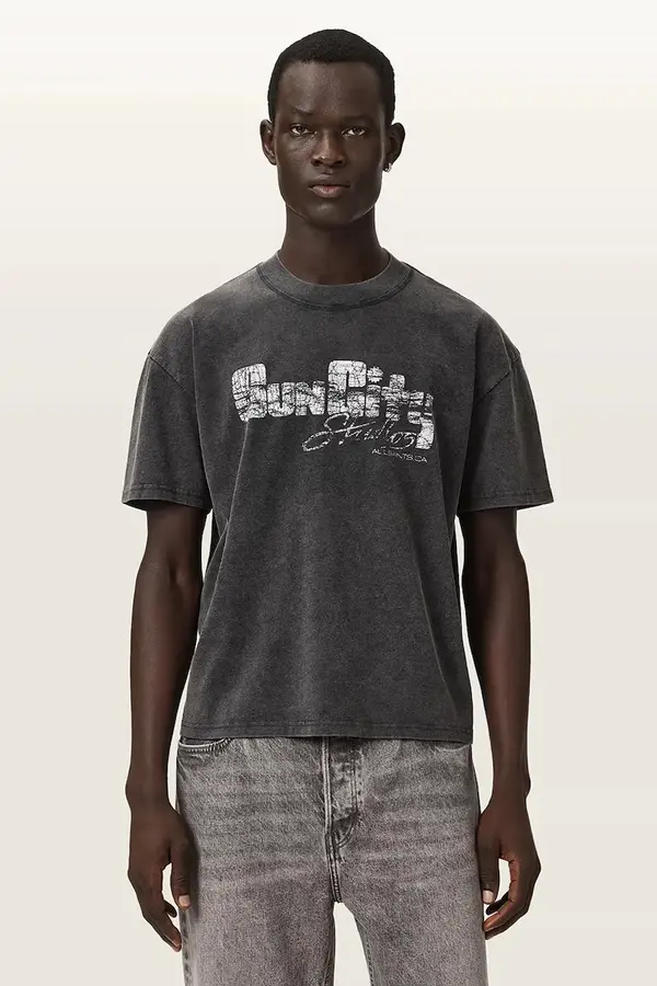 AllSaints AllSaints Basic majica kratkih rukava za muškarce od pamuka SUN