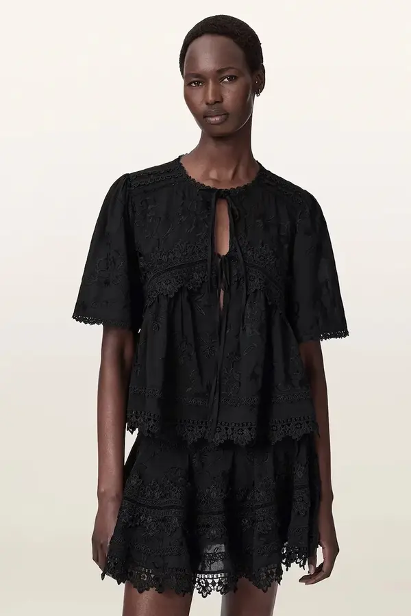 AllSaints AllSaints bluza za žene od pamuka LILLITH
