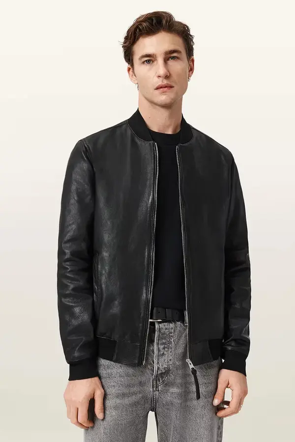 AllSaints AllSaints bomber jakna za muškarce od kože MORTEN