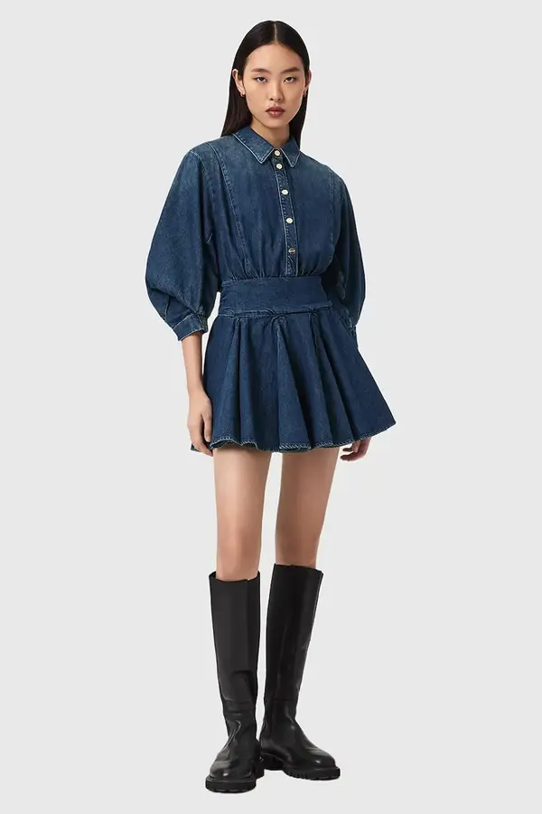 AllSaints AllSaints haljina A-kroja od trapera ARLO
