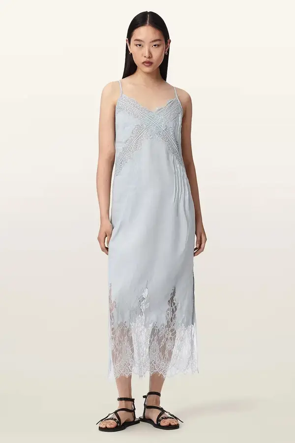 AllSaints AllSaints haljina u stilu donjeg rublja od lana SAMIA