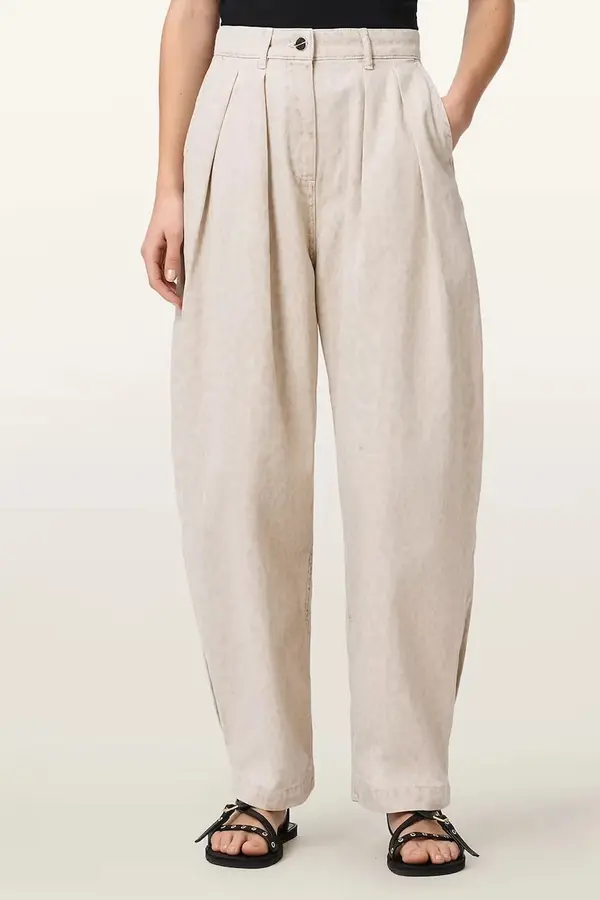 AllSaints AllSaints hlače baggy za žene od pamuka BECCA