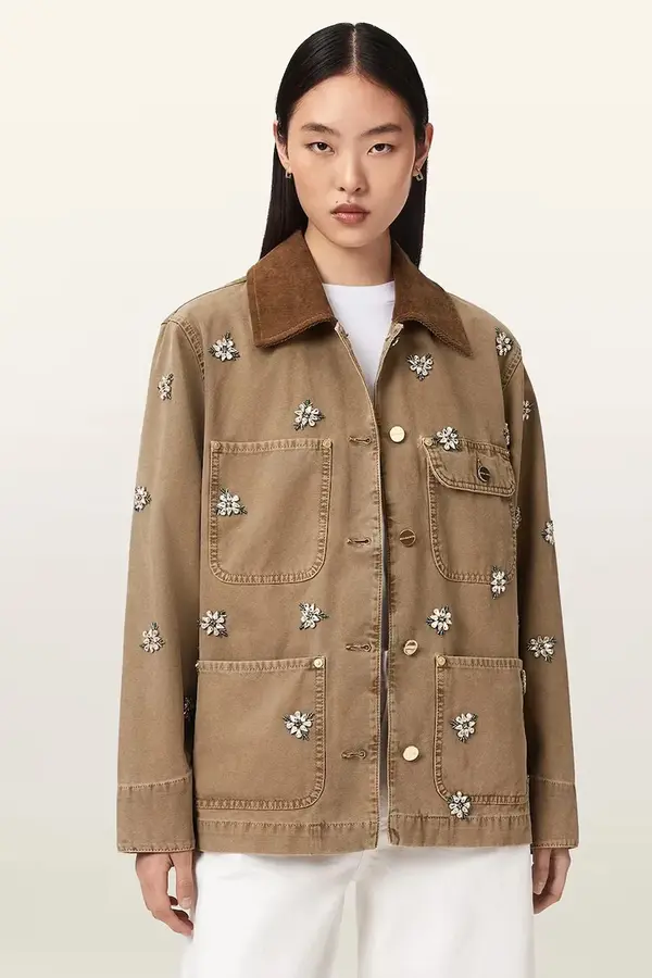 AllSaints AllSaints jakna u stilu košulje za žene od pamuka BEX