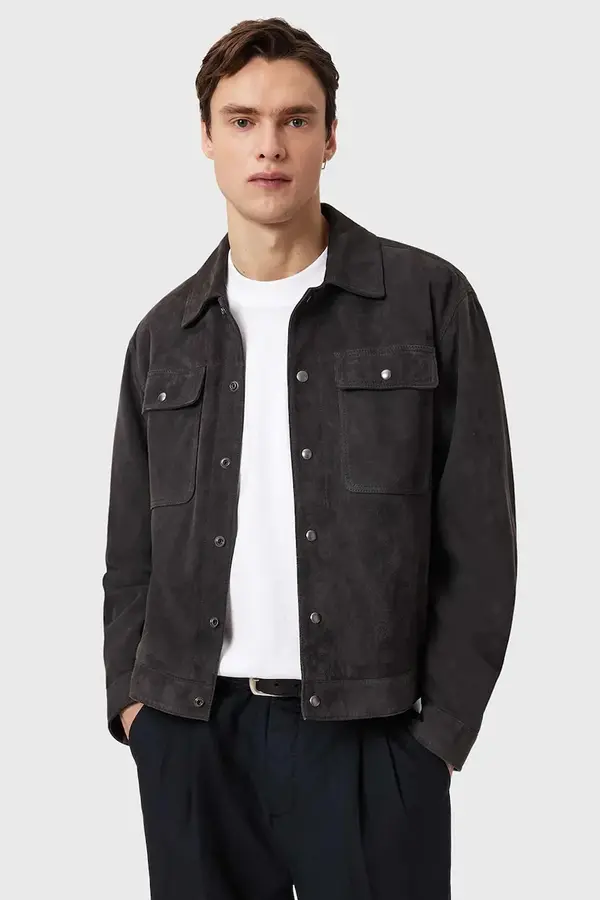 AllSaints AllSaints jakna za muškarce od brušene kože SHELTON