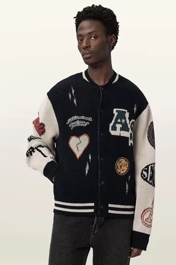 AllSaints AllSaints kardigan za muškarce od pamuka CHASE