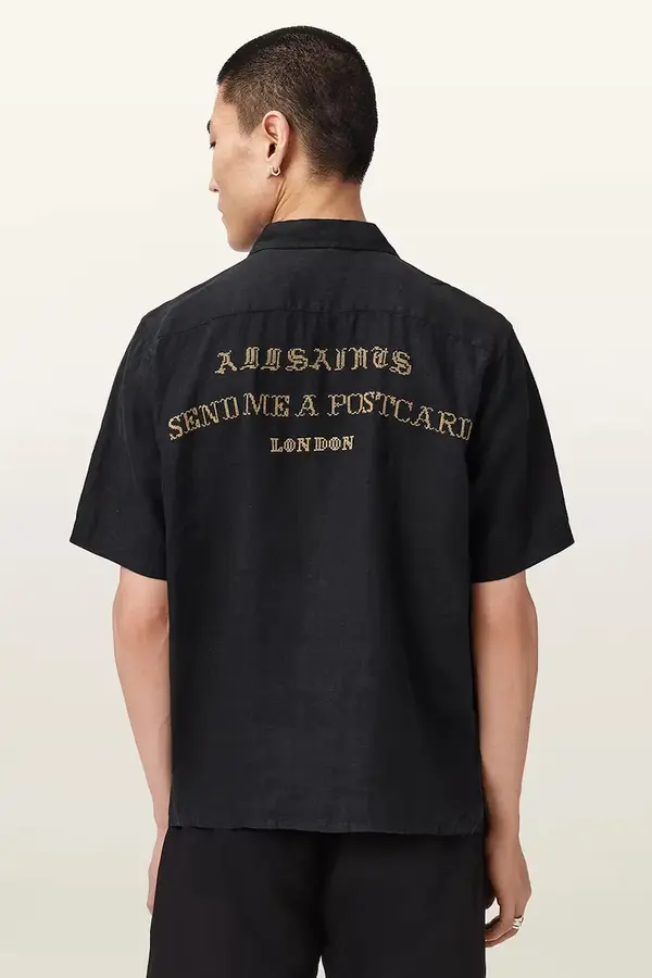 AllSaints AllSaints košulja za muškarce od lana DUNLOE