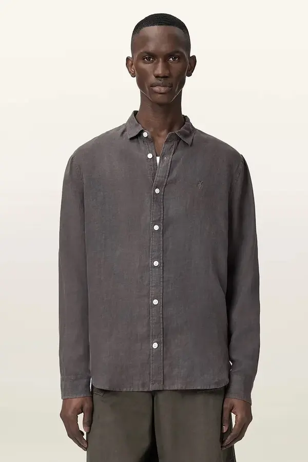 AllSaints AllSaints košulja za muškarce od lana LOOM