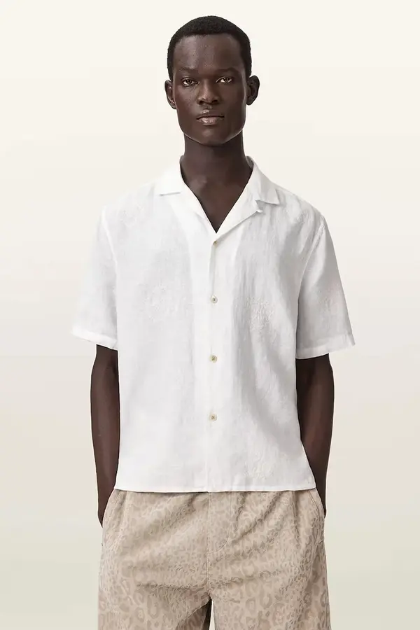 AllSaints AllSaints košulja za muškarce od lana SEPAL