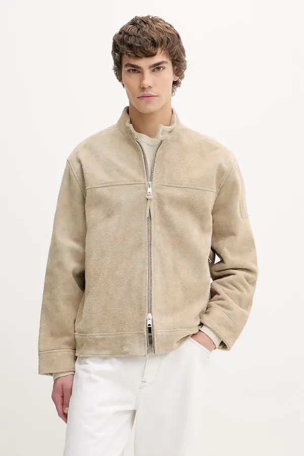 AllSaints AllSaints kratka jakna za muškarce od brušene kože FELIX