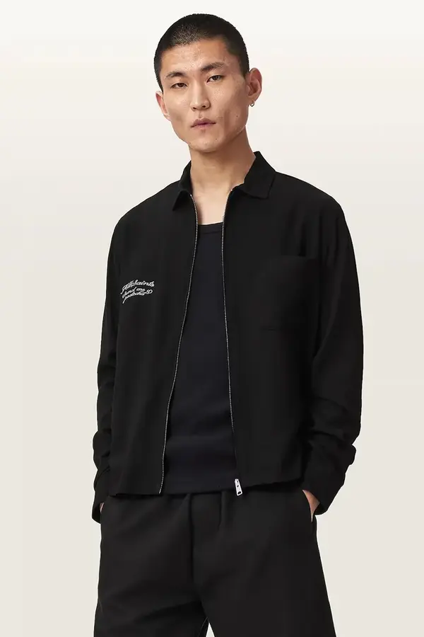 AllSaints AllSaints kratka jakna za muškarce od viskoze BUCK