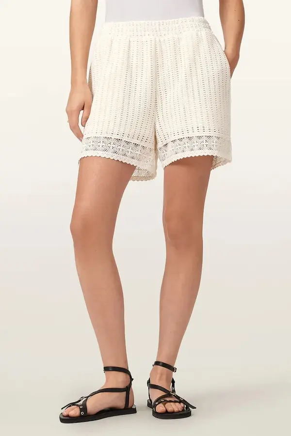 AllSaints AllSaints kratke hlače za žene s pamukom ELMA