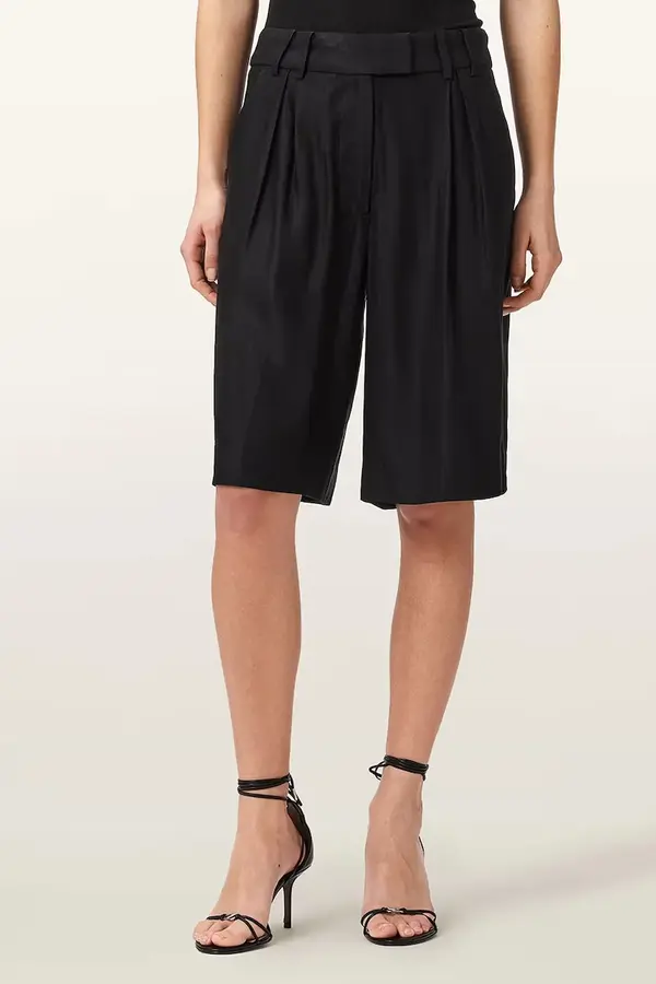 AllSaints AllSaints kratke hlače ženske s lanom CHARLEY