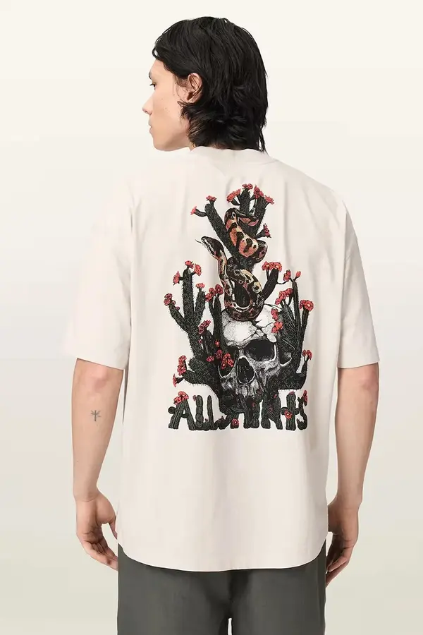 AllSaints AllSaints Oversize majica kratkih rukava za muškarce od pamuka CACTI
