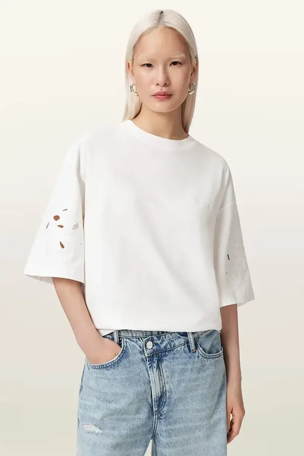 AllSaints AllSaints oversize majica kratkih rukava ženska od pamuka LOLA