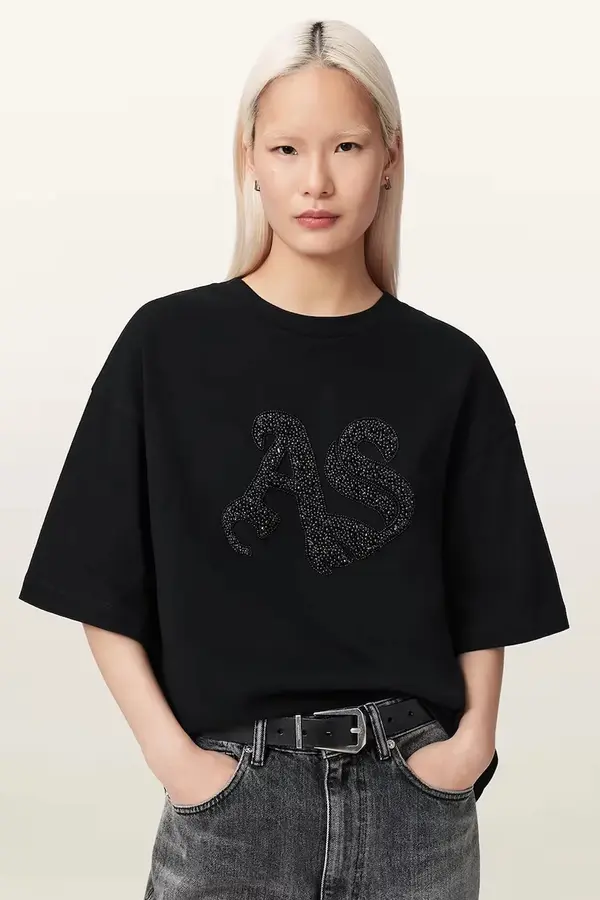 AllSaints AllSaints oversize majica kratkih rukava ženska pamučna ICON