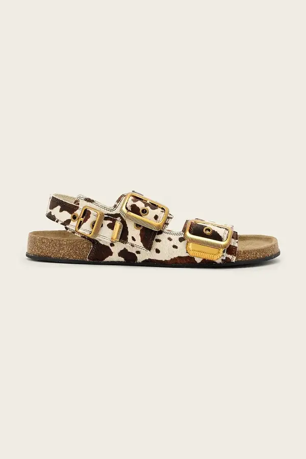 AllSaints AllSaints sandale s niskim potplatom za žene od kože Staffa Sandal