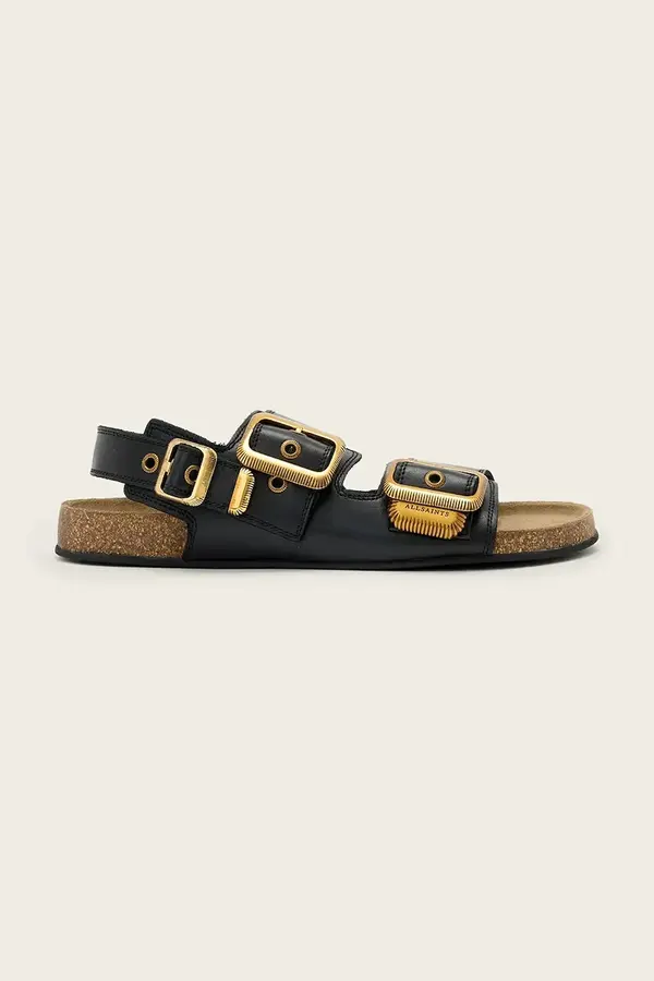 AllSaints AllSaints sandale s niskim potplatom za žene od kože Staffa Sandal