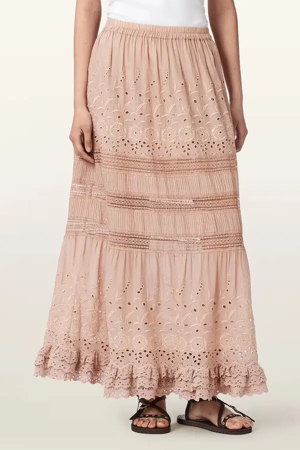 AllSaints AllSaints suknja s viskozom CAMILLE