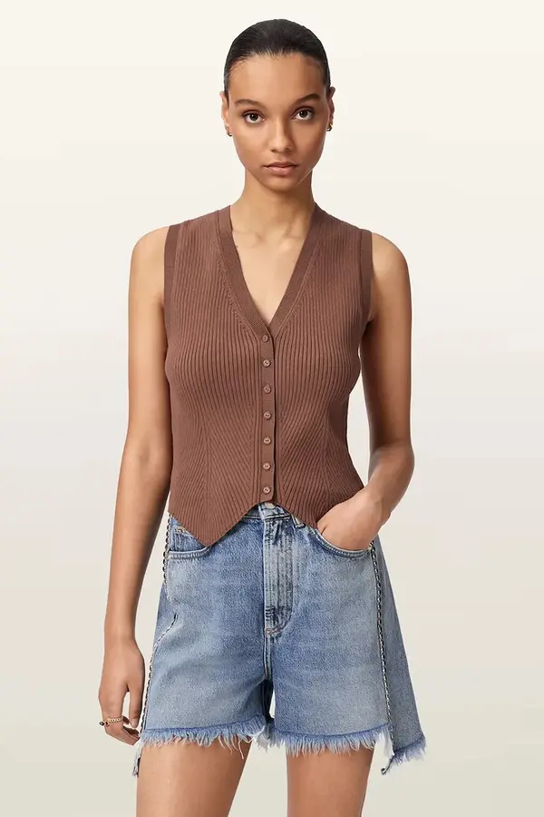 AllSaints AllSaints Top ženski od viskoze