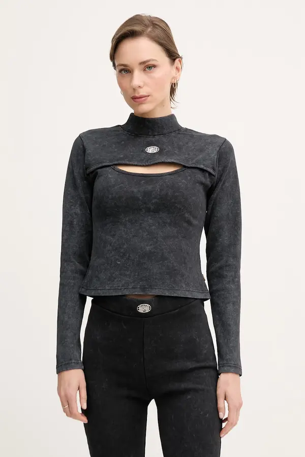 Alpha Industries Alpha Industries majica dugih rukava ženska od pamuka s elastanom World Cut Out Longsleeve
