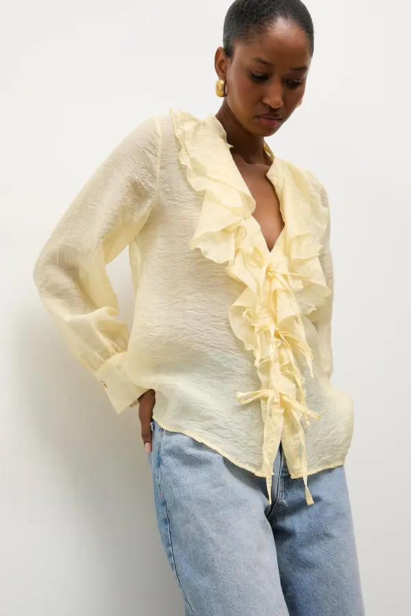 Answear.LAB Answear.LAB bluza s volanima za žene
