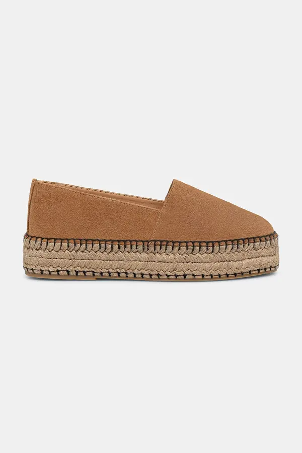 Answear.LAB Answear.LAB Espadrile s platformom za žene od brušene kože