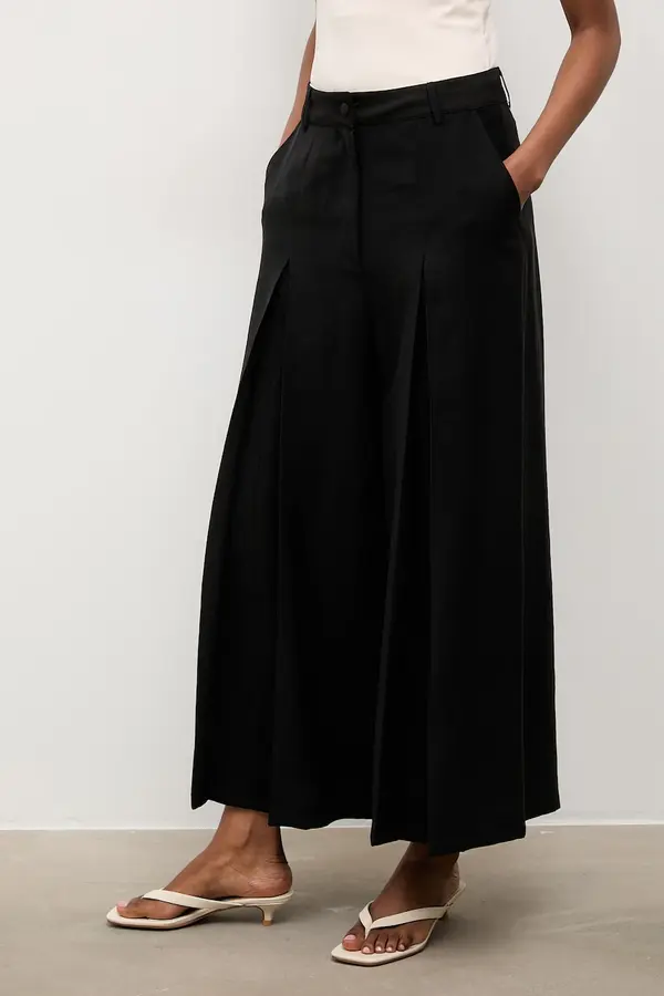 Answear.LAB Answear.LAB hlače culottes za žene s lyocellom