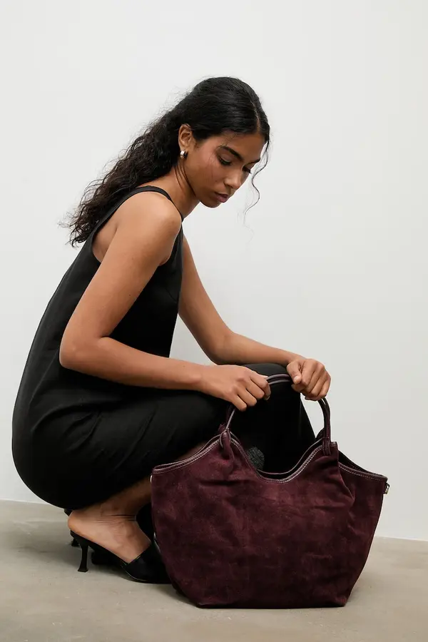 Answear.LAB Answear.LAB shopper torba za žene od brušene kože