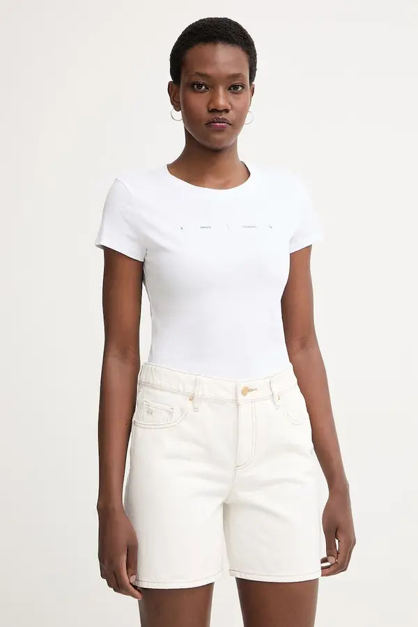 Armani Exchange Armani Exchange basic majica kratkih rukava za žene od pamuka