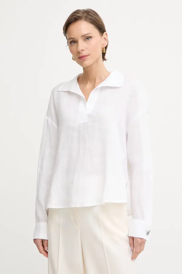 Armani Exchange Armani Exchange bluza košulja ženska lanena