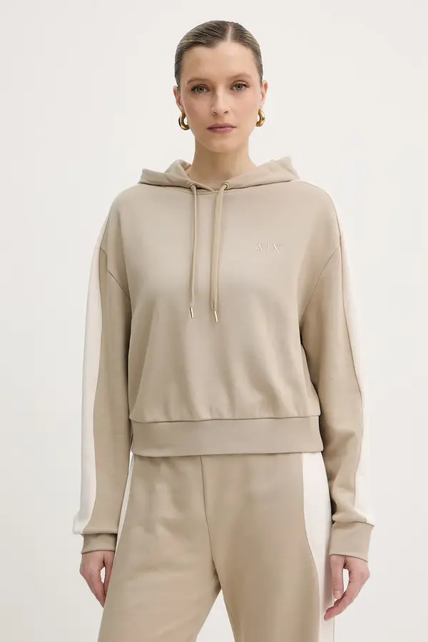 Armani Exchange Armani Exchange dukserica sa kapuljačom za žene od pamuka