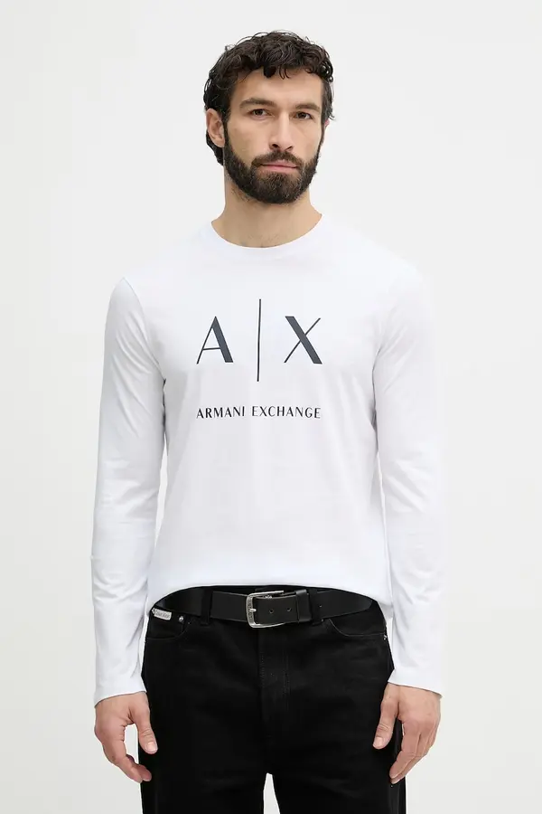 Armani Exchange Armani Exchange majica dugih rukava za muškarce od pamuka