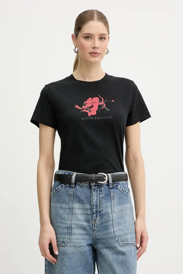 Armani Exchange Armani Exchange majica za žene od pamuka
