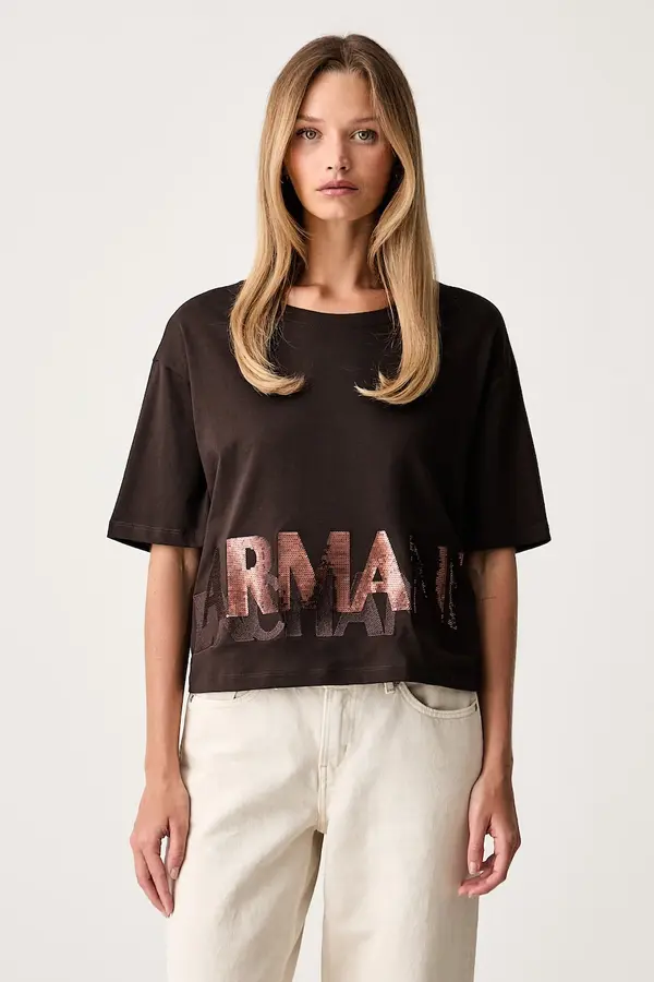 Armani Exchange Armani Exchange majica za žene od pamuka