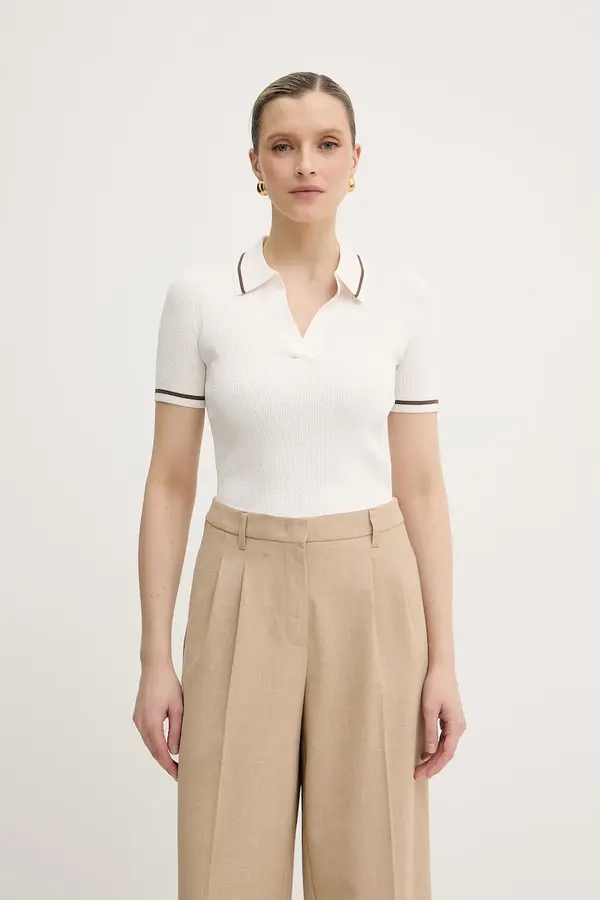 Armani Exchange Armani Exchange pletena polo majica ženska viskozna