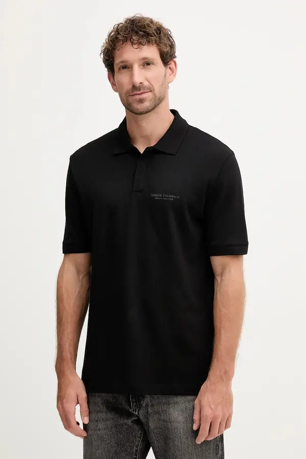 Armani Exchange Armani Exchange polo majica za muškarce od pamuka