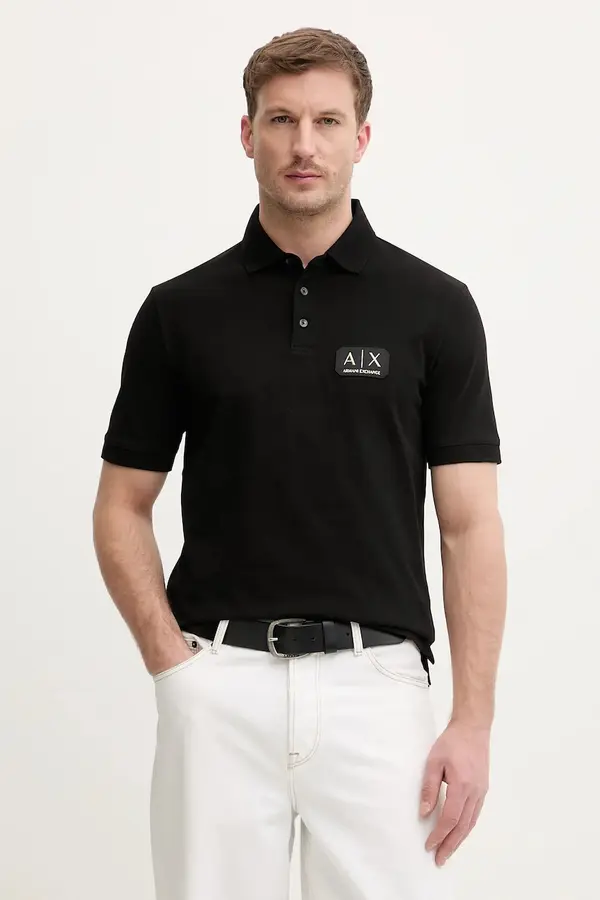 Armani Exchange Armani Exchange polo majica za muškarce od pamuka