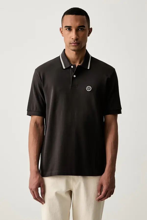 Armani Exchange Armani Exchange polo majica za muškarce od pamuka