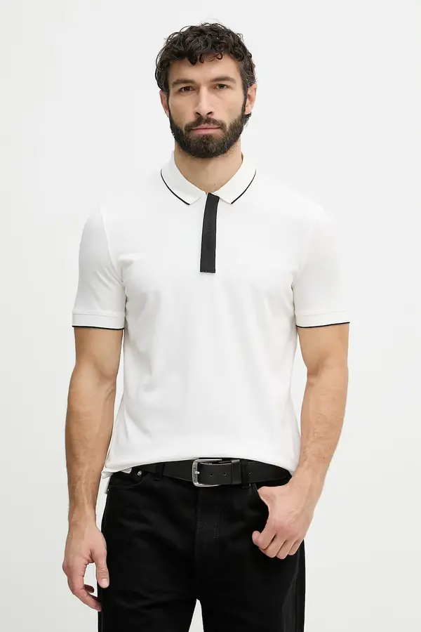 Armani Exchange Armani Exchange polo majica za muškarce od pamuka