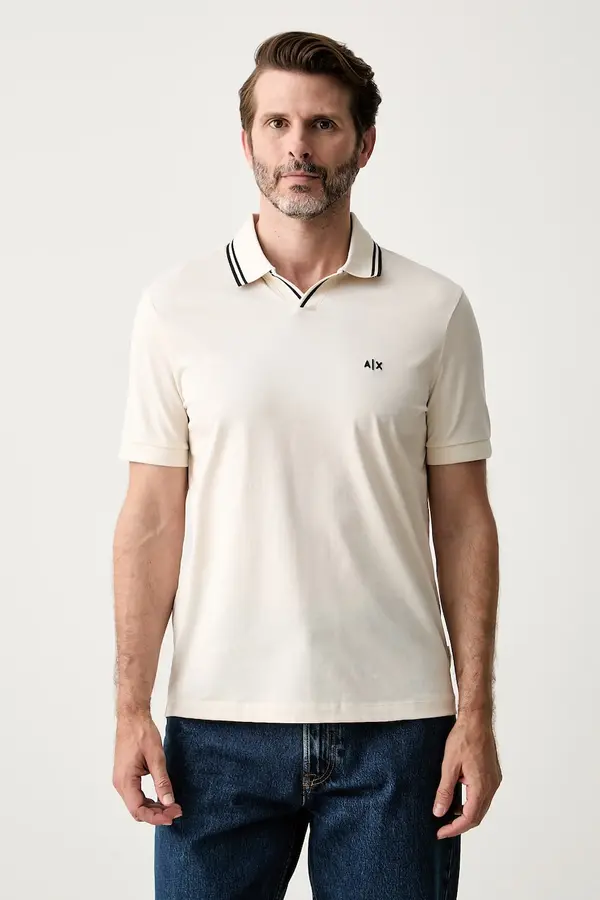 Armani Exchange Armani Exchange polo majica za muškarce od pamuka