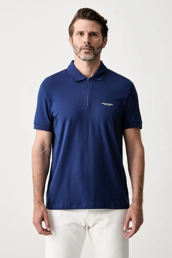 Armani Exchange Armani Exchange polo majica za muškarce od pamuka s elastanom