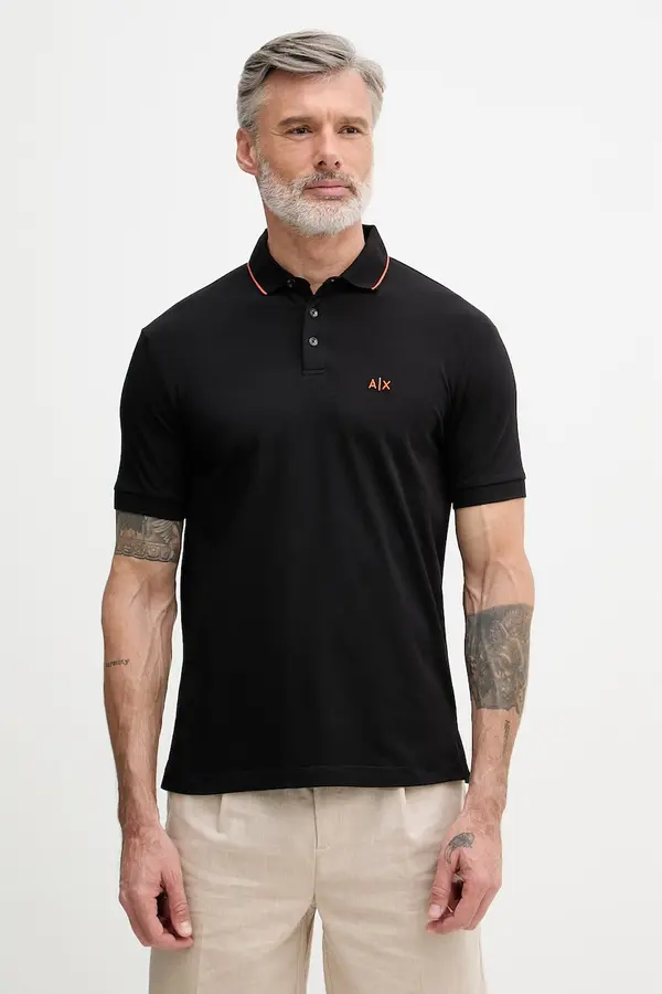 Armani Exchange Armani Exchange polo majica za muškarce s pamukom