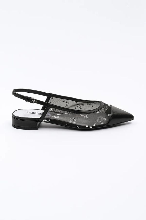 Karl Lagerfeld Balerinke Karl Lagerfeld KERRIE boja: crna, s otvorenom petom, KL40153