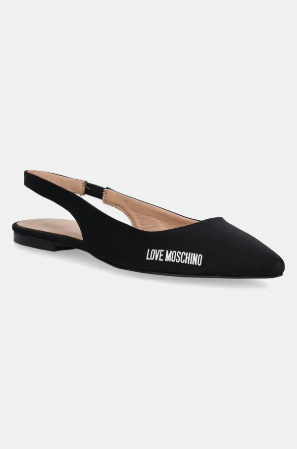 Love Moschino Balerinke Love Moschino boja: crna, s otvorenom petom, JA11021G1MIM0000