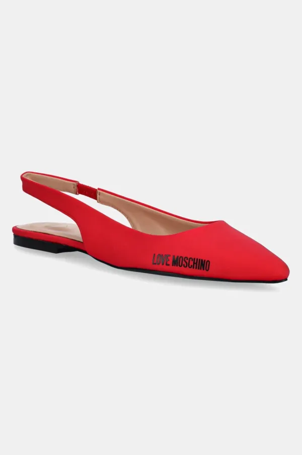 Love Moschino Balerinke Love Moschino boja: crvena, s otvorenom petom, JA11021G1MIM0500