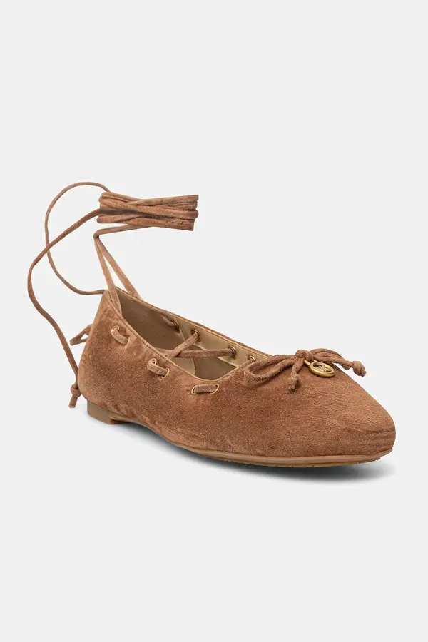 MICHAEL Michael Kors Balerinke od brušene kože MICHAEL Michael Kors Shae Flex Ballet
