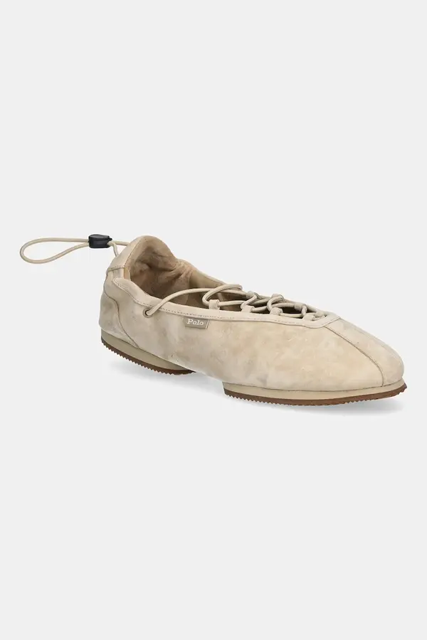 Polo Ralph Lauren Balerinke od brušene kože Polo Ralph Lauren Ballerina Lace Up