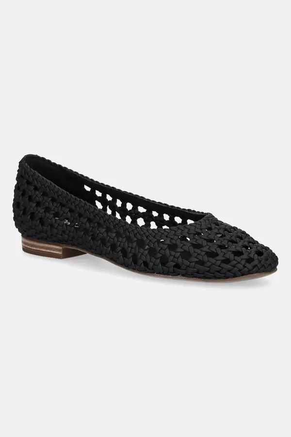 Toms Balerinke Toms BLACK WOVEN BASKET
