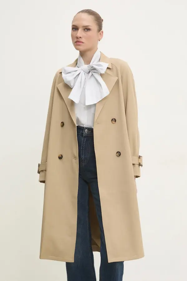 Answear Lab Baloner Answear Lab za žene, boja: smeđa, za prijelazno razdoblje, oversize